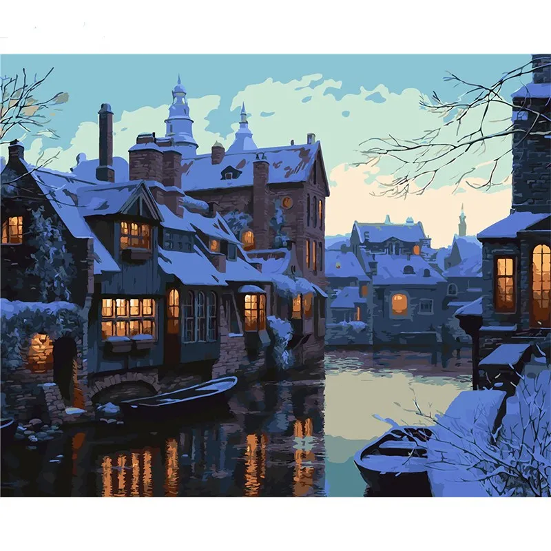 Paint By Number Sonw House On Canvas Handmade For Drawing DIY Craft Kits Adults Coloring By Number Picture Home Decor Wall Art
Paint By Number Sonw House On Canvas Handmade For Drawing DIY Craft Kits Adults Coloring By Number Picture Home Decor Wall Art