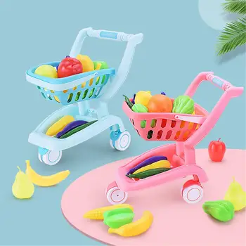 Children Plastic Trolley Supermarket Trolley Baby Mini Kitchen Pretend Playing Toys Vegetable Set For 3 Years And Older Kids 
Children Plastic Trolley Supermarket Trolley Baby Mini Kitchen Pretend Playing Toys Vegetable Set For 3 Years And Older Kids