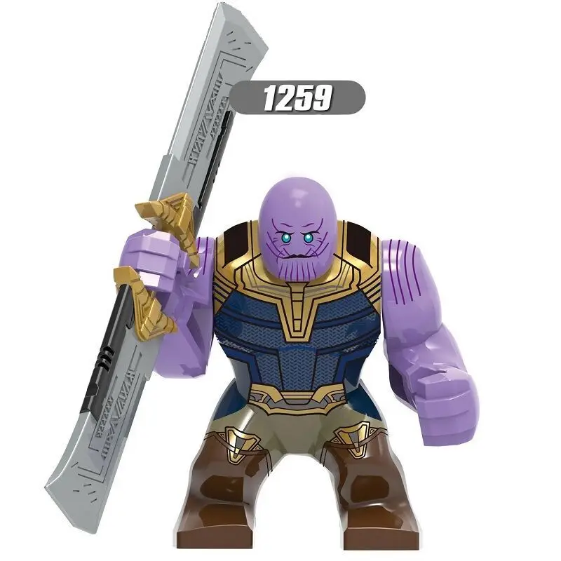 X 1259 Super Hero Building Blocks Thanos Series Chromed Infinity Gauntlet With Double-edged Sword Miniture Figures Toys For Kids
X 1259 Super Hero Building Blocks Thanos Series Chromed Infinity Gauntlet With Double-edged Sword Miniture Figures Toys For Kids