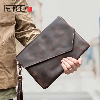 AETOO Men's handbag, trendmen's personality leather hand bag, large-capacity leather clip bag
AETOO Men's handbag, trendmen's personality leather hand bag, large-capacity leather clip bag
