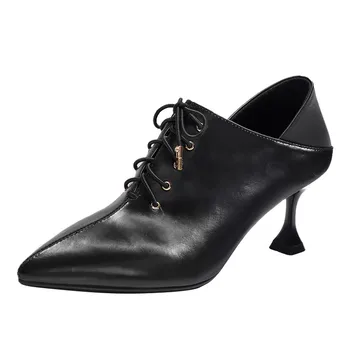 Genuine Leather Pumps for Women Shoes Spring Pointed Toe Thin High Heeled Pumps Party Ladies Shoes
Genuine Leather Pumps for Women Shoes Spring Pointed Toe Thin High Heeled Pumps Party Ladies Shoes