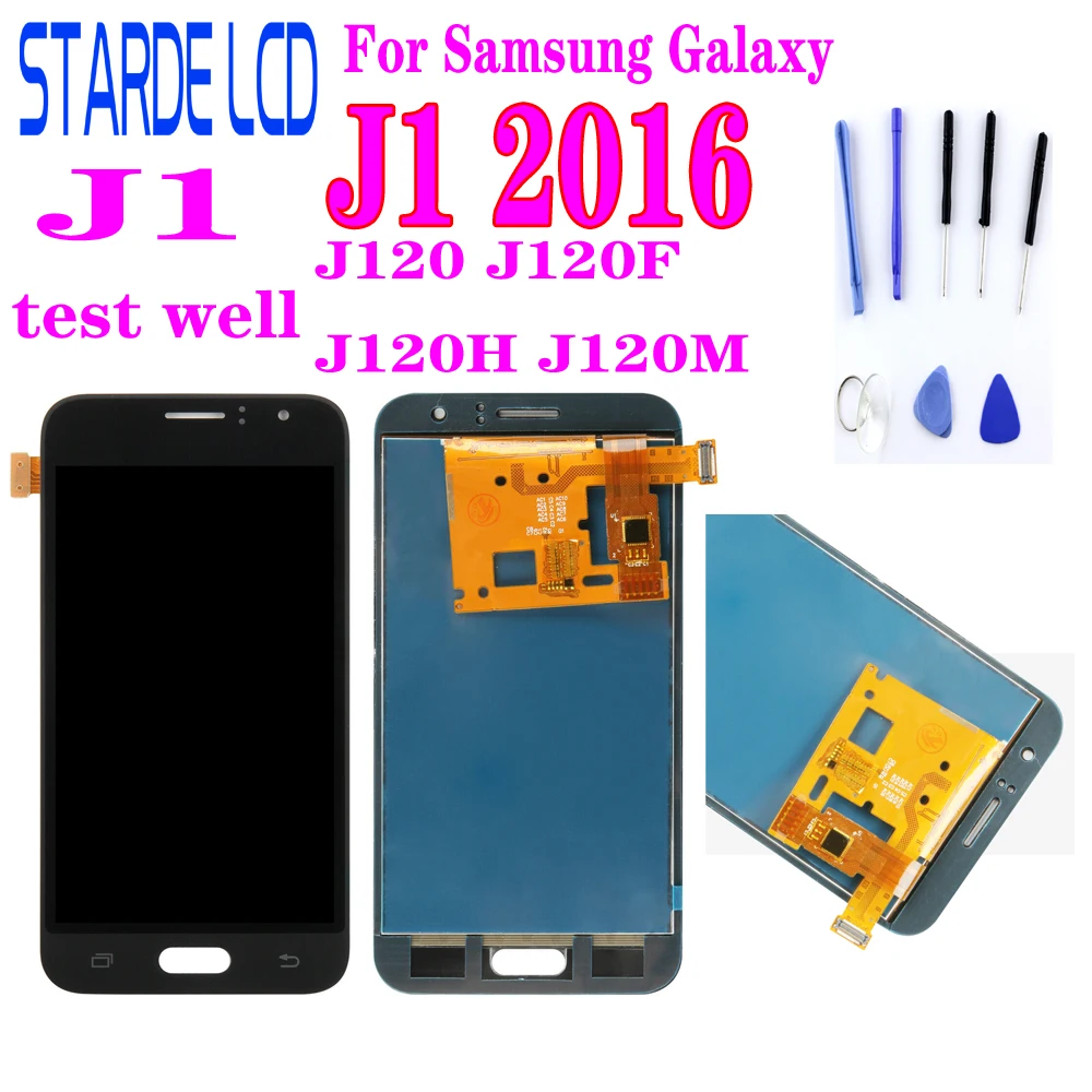 LCD For Samsung Galaxy J1 2016 J120 J120F J120H J120M LCD Display Touch Screen Digitizer Assembly Can Adjust Brightness Repair
LCD For Samsung Galaxy J1 2016 J120 J120F J120H J120M LCD Display Touch Screen Digitizer Assembly Can Adjust Brightness Repair