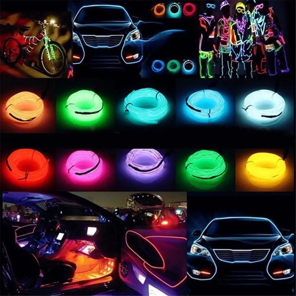EL Cold Light Luminous Line Night Light LED Mask Decoration Lamp Fluorescent Line Party Decoration Supplies
EL Cold Light Luminous Line Night Light LED Mask Decoration Lamp Fluorescent Line Party Decoration Supplies