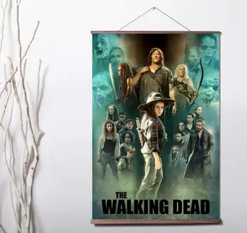

The Walking Dead Season 9 Judith Daryl Carol Michonne Jesus Art Print canvas Poster Canvas Scroll Painting with wood