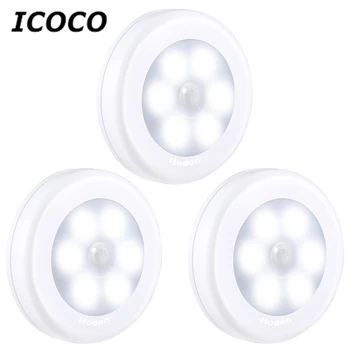ICOCO 3pcs Motion Sensor 6 LED Night Light for Kids Stick-Anywhere Wall Light for Halloween Hallway Closet Stairs
ICOCO 3pcs Motion Sensor 6 LED Night Light for Kids Stick-Anywhere Wall Light for Halloween Hallway Closet Stairs