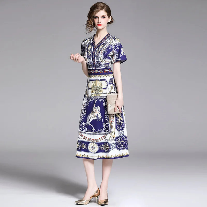 Debutante Elegant Short Sleeve Floral Printed Dress Online Celebrity Spring And Summer 2019 New Style Send Western Style Waist H 
Debutante Elegant Short Sleeve Floral Printed Dress Online Celebrity Spring And Summer 2019 New Style Send Western Style Waist H