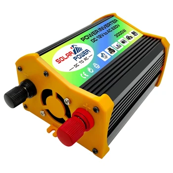 Power Inverter 3000W - Smart Inverter DC12V to AC220V with 2 USB Ports 4.1A Yellow
Power Inverter 3000W - Smart Inverter DC12V to AC220V with 2 USB Ports 4.1A Yellow