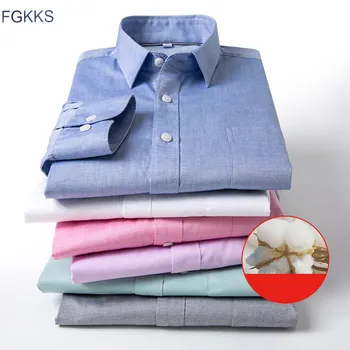 FGKKS Men Interview Business Dress Shirt Long Sleeve Shirts Cotton Solid Color Male Brand Clothing Men's Korean Version Shirts
FGKKS Men Interview Business Dress Shirt Long Sleeve Shirts Cotton Solid Color Male Brand Clothing Men's Korean Version Shirts