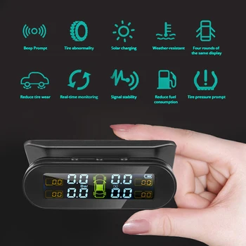 Car TPMS Tyre Pressure Monitoring System Digital LCD Solar Power Anti-Explosion Universal Windshield with 4 External Sensor
Car TPMS Tyre Pressure Monitoring System Digital LCD Solar Power Anti-Explosion Universal Windshield with 4 External Sensor