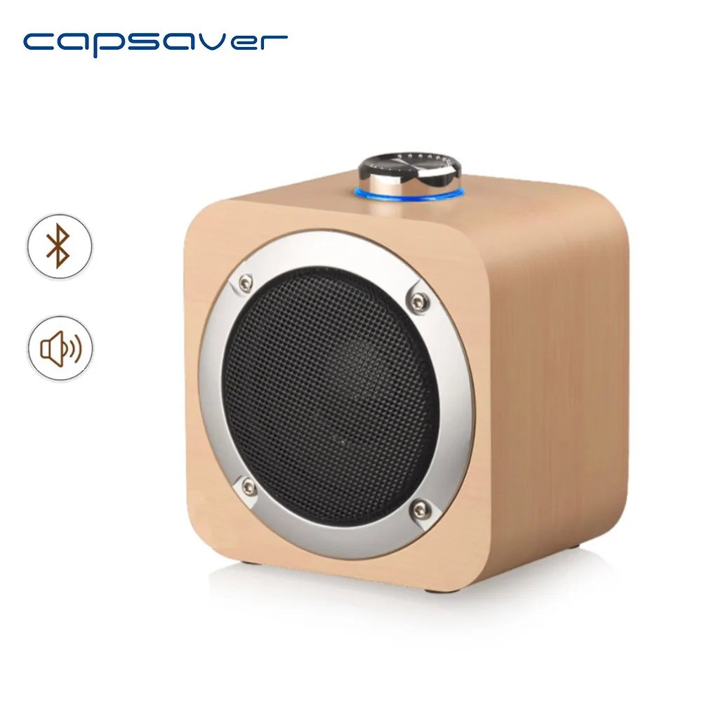 Bluetooth динамик capsaver беспроводной громкий музыкальный плеер деревянный сабвуфер с ручкой зарядный интерфейс