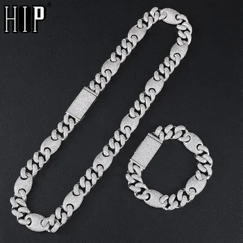 Hip Hop AAA CZ Cubic Zirconia Iced Out Box Clasp Coffee Bean Miami Cuban Link Chain Necklace Bracelet For Men Choker Jewelry
Hip Hop AAA CZ Cubic Zirconia Iced Out Box Clasp Coffee Bean Miami Cuban Link Chain Necklace Bracelet For Men Choker Jewelry