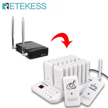 Retekess TD157 Restaurant Pager Calling System With 16 Pager Receivers And Signal Amplifier For Clinic Food Truck Pager System
Retekess TD157 Restaurant Pager Calling System With 16 Pager Receivers And Signal Amplifier For Clinic Food Truck Pager System