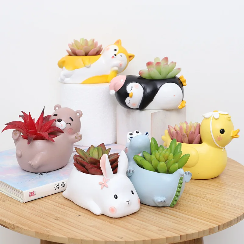 Flower Pot Nursery Animal Resin Flowerpot Desktop Micro Landscape Indoor Succulent Plant Potted Decoration Vase Bonsai Craft
Flower Pot Nursery Animal Resin Flowerpot Desktop Micro Landscape Indoor Succulent Plant Potted Decoration Vase Bonsai Craft