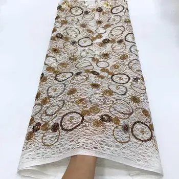 2019 Nigeria Latest Design Lace Fabric 5 Yards/pcs High Quality African Lace With Gold White Color Sequins For Party Dress
2019 Nigeria Latest Design Lace Fabric 5 Yards/pcs High Quality African Lace With Gold White Color Sequins For Party Dress
