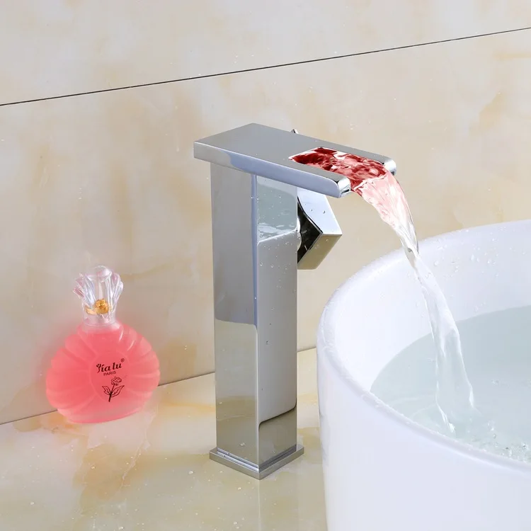 LED Shining Faucet Copper Waterfall Faucet Wash Basin Faucet Single Bore Inter-platform Basin Hot And Cold Faucet
LED Shining Faucet Copper Waterfall Faucet Wash Basin Faucet Single Bore Inter-platform Basin Hot And Cold Faucet