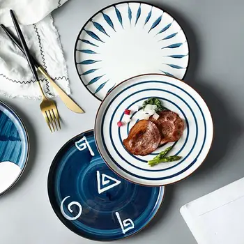 Ins Hot Ceramic Western Dinner Plates Creative Pattern Round Porcelain Dessert Plate Steak Salad Snack Cake Plates Tableware
Ins Hot Ceramic Western Dinner Plates Creative Pattern Round Porcelain Dessert Plate Steak Salad Snack Cake Plates Tableware