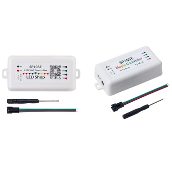 2x SP105E / SP108E Wireless Bluetooth Controller APP WS2811 WS2812B WS2801 SK6812 APA102 Individually Addressable Programmable L
2x SP105E / SP108E Wireless Bluetooth Controller APP WS2811 WS2812B WS2801 SK6812 APA102 Individually Addressable Programmable L