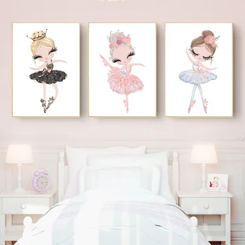 Nordic Minimalist Pink Dance Girl Canvas Art Painting Home Decoration Nursery Nursery Nursery Wall Hanging Picture Frameless 
Nordic Minimalist Pink Dance Girl Canvas Art Painting Home Decoration Nursery Nursery Nursery Wall Hanging Picture Frameless