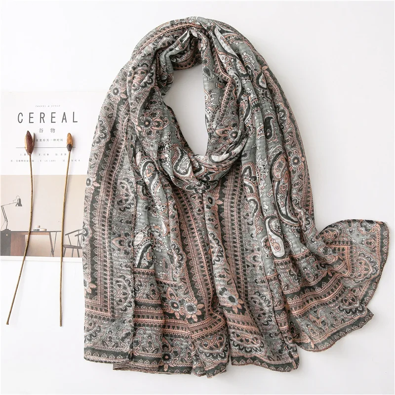 H04f51535df3a40e79a2121a01d0aa56eO Beach Scarf Leave Floral Painting H04f51535df3a40e79a2121a01d0aa56eO