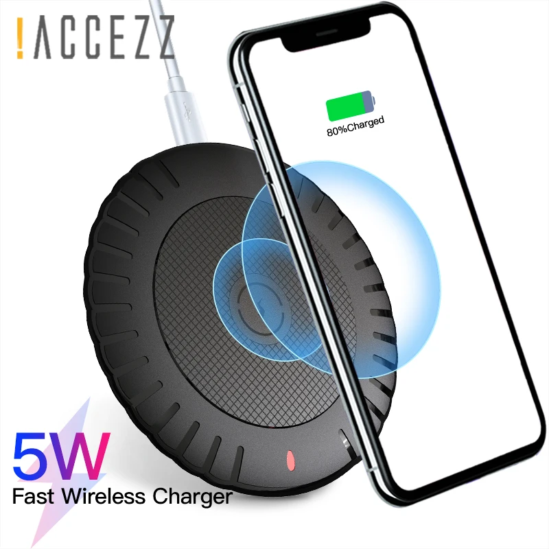 ! ACCEZZ беспроводное QI зарядное устройство для IPhone 8 Plus 11 Pro X XR XS MAX с кабелем Micro Usb