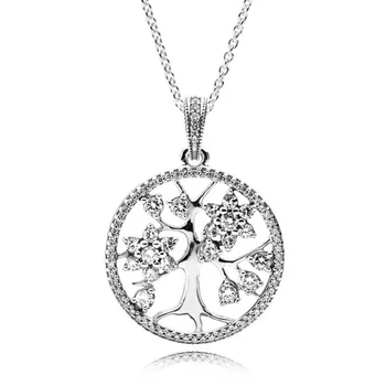 925 Sterling Silver Necklace Family Tree With Clear Cubic Zirconia Pendant Necklaces For Women Wedding Gift Europe Diy Jewelry
925 Sterling Silver Necklace Family Tree With Clear Cubic Zirconia Pendant Necklaces For Women Wedding Gift Europe Diy Jewelry