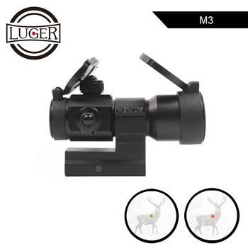 LUGER M3 Red Green Dot Hunting Scope Tactical Optical Sight Riflescope Holographic Reticle Collimator Sight Air Gun Rifle Scope
LUGER M3 Red Green Dot Hunting Scope Tactical Optical Sight Riflescope Holographic Reticle Collimator Sight Air Gun Rifle Scope
