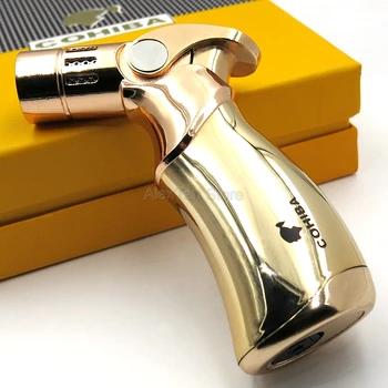 COHIBA Luxury Metal Gun Cigar Lighter Windproof 4 Flame Torch Cigarette Lighters Refrillable Lighter W/Gift Box On Sale
COHIBA Luxury Metal Gun Cigar Lighter Windproof 4 Flame Torch Cigarette Lighters Refrillable Lighter W/Gift Box On Sale