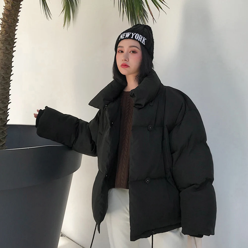 Large and thickened bread Jacket Womens down cotton padded jacket student collar short coat
Large and thickened bread Jacket Womens down cotton padded jacket student collar short coat