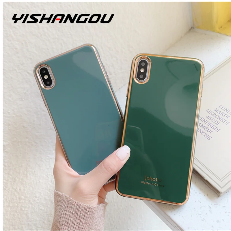 YISHANGOU Luxury Green Plating Mirror Case for iPhone 11 Pro Max X Xs Max Xr Soft Tpu Silicon Case for iPhone 6 7 8 Back Cover
YISHANGOU Luxury Green Plating Mirror Case for iPhone 11 Pro Max X Xs Max Xr Soft Tpu Silicon Case for iPhone 6 7 8 Back Cover