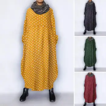 Stylish Printed Maxi Dress Women's Spring Polka Dot Sundress ZANZEA 2020 Casual Long Sleeve Ruffle Vestidos Female Beach Robe
Stylish Printed Maxi Dress Women's Spring Polka Dot Sundress ZANZEA 2020 Casual Long Sleeve Ruffle Vestidos Female Beach Robe