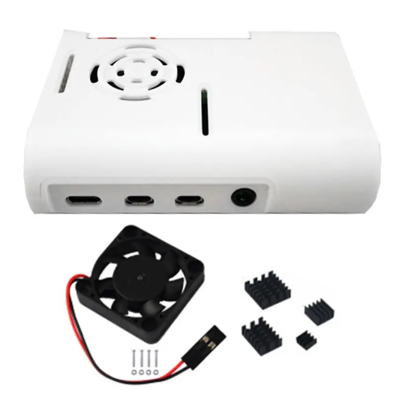 ABS Plastic Case Enclosure with Cooling Fan Heatsinks for Raspberry Pi 4 Model B
ABS Plastic Case Enclosure with Cooling Fan Heatsinks for Raspberry Pi 4 Model B