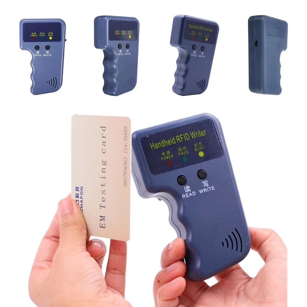 Handheld 125Khz EM4100 RFID Copier Writer Duplicator Programmer Reader Compatible With EM4305 T5577 CET5200 EN4305
Handheld 125Khz EM4100 RFID Copier Writer Duplicator Programmer Reader Compatible With EM4305 T5577 CET5200 EN4305