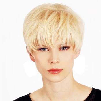 Natural Short Straight Wigs Human Hair Full Cosplay Wig With Bangs For Women
Natural Short Straight Wigs Human Hair Full Cosplay Wig With Bangs For Women