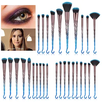 10 Pcs Pink Green Gradient Hook Wooden Makeup Brush EyeShadow Brush Cosmetics Blending Brush Tool Set 
10 Pcs Pink Green Gradient Hook Wooden Makeup Brush EyeShadow Brush Cosmetics Blending Brush Tool Set