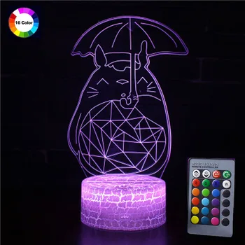 Colorful 3D Lamp Illusion Flash Night Light Remote Control My Neighbor Studio Ghibli Totoro LED Night Table Lamp Home Decor
Colorful 3D Lamp Illusion Flash Night Light Remote Control My Neighbor Studio Ghibli Totoro LED Night Table Lamp Home Decor