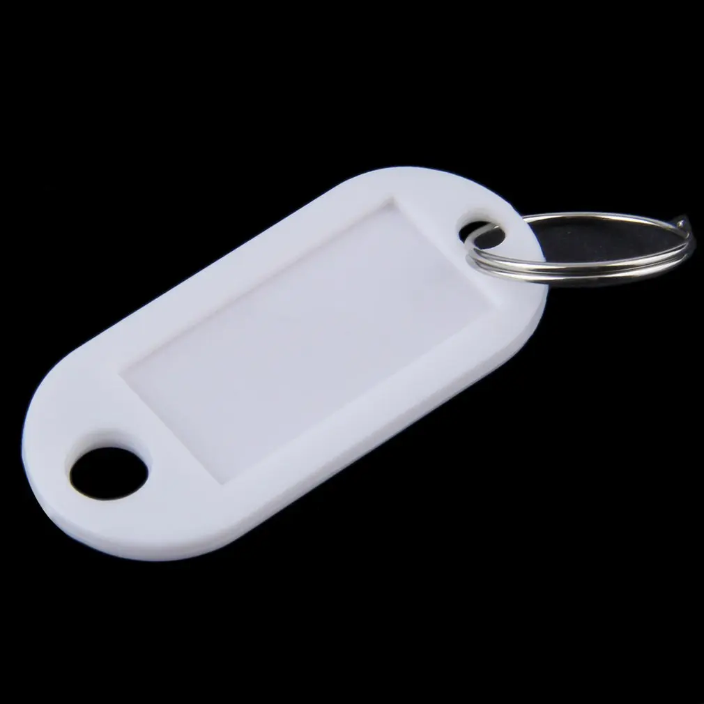 

1pc Plastic Cool Key Ring Baggage Tags Keychains Jewelry Cars Boarding Pass Key Fob Label Ring Tags Name Card Label