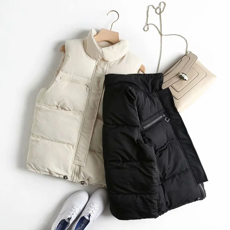Winter Drawstring Zipper Pocket Vest Coat Stand Collar Lightweight Vest Jacket for Spring Turn-down Collar Button Coat
Winter Drawstring Zipper Pocket Vest Coat Stand Collar Lightweight Vest Jacket for Spring Turn-down Collar Button Coat