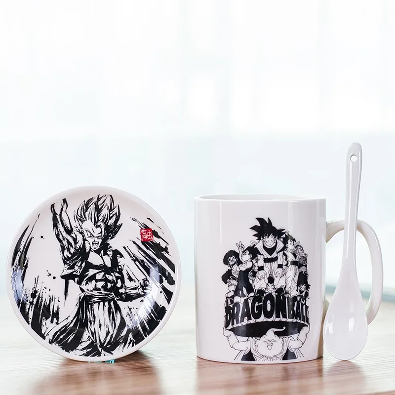 DRAGON BALL Z Mug With Dish And Spoon Anime Figure Goku Ceramics Coffee Cup For Boy Xmas Gift
DRAGON BALL Z Mug With Dish And Spoon Anime Figure Goku Ceramics Coffee Cup For Boy Xmas Gift