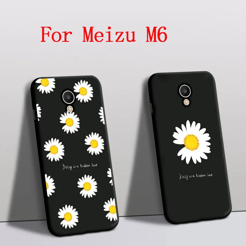 Принципиально для Meizu M6 чехол силиконовый m711q m711c протектор цветы ромашки розовое