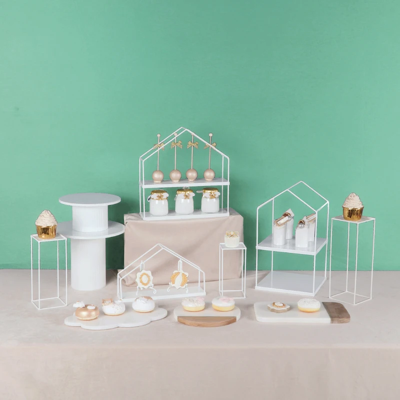 Европейский белый десертный стол украшение торта поднос выставочный стенд набор