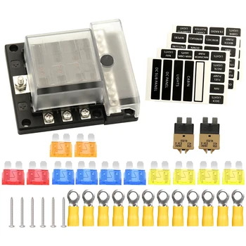 6 Ways Blade Fuse Box Holder With ATC/ATO/ATP Fuse Box Holder LED Warning Indicator With Fuse For Car Boat Marine
6 Ways Blade Fuse Box Holder With ATC/ATO/ATP Fuse Box Holder LED Warning Indicator With Fuse For Car Boat Marine