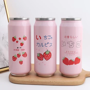 Cute Strawberry Girly Insulated Water Bottle Stainless Steel Portable Wide Mouth Can Water Cup, 500ml, Travel Thermos Bottle
Cute Strawberry Girly Insulated Water Bottle Stainless Steel Portable Wide Mouth Can Water Cup, 500ml, Travel Thermos Bottle