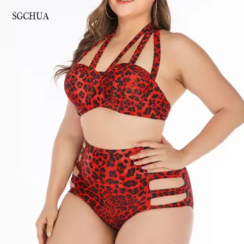SGCHUA New Print Red Leopard Bikini Set Women High Waist Swimsuit Big Chest Push Up Swimwear Plus Size 4XL Bathing Suit Biquini
SGCHUA New Print Red Leopard Bikini Set Women High Waist Swimsuit Big Chest Push Up Swimwear Plus Size 4XL Bathing Suit Biquini