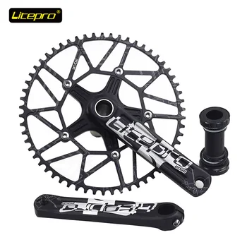 Litepro Hollow Tech Edge Bicycle Cranks Chainring with Bottom Bracket BCD 130 170mm for Minivelo Folding Road Bike Crankset
Litepro Hollow Tech Edge Bicycle Cranks Chainring with Bottom Bracket BCD 130 170mm for Minivelo Folding Road Bike Crankset