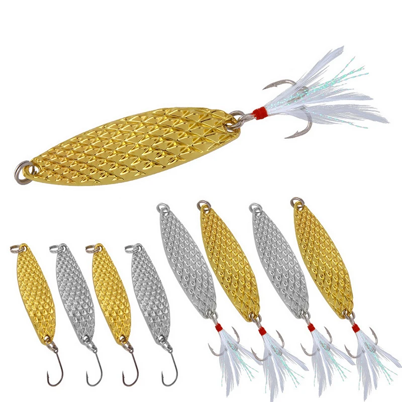 Metal Lure High-reflective Leech Sequins Blood Hook with Feathers Long Throw Submerged Bait
Metal Lure High-reflective Leech Sequins Blood Hook with Feathers Long Throw Submerged Bait