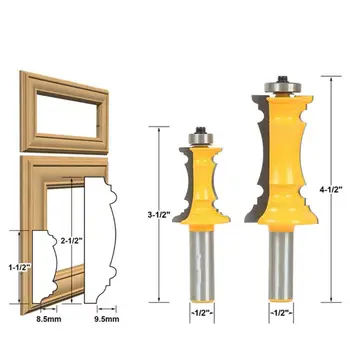 1pc 12.7mm Shank 1-1/2" Miter Frame Molding Router Bit Line Knife Door Knife Tenon Cutter for Woodworking Tools
1pc 12.7mm Shank 1-1/2" Miter Frame Molding Router Bit Line Knife Door Knife Tenon Cutter for Woodworking Tools
