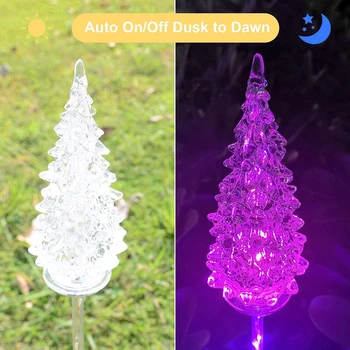 2pcs Solar Garden Light Crystal Christmas Tree Stake Light Color Changing Landscape LED Garden Light For Patio Lawn Yard Pathway
2pcs Solar Garden Light Crystal Christmas Tree Stake Light Color Changing Landscape LED Garden Light For Patio Lawn Yard Pathway
