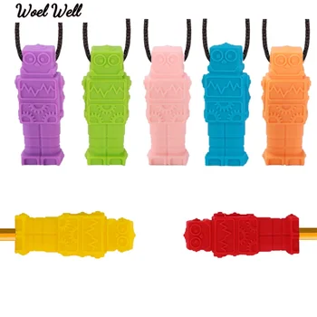 2pcs/set Baby Teether pendant Pencil Topper Robot Chew Necklace Food Grade Silicone Sensory Chewing Figurine Toy Kid Autism ADHD
2pcs/set Baby Teether pendant Pencil Topper Robot Chew Necklace Food Grade Silicone Sensory Chewing Figurine Toy Kid Autism ADHD