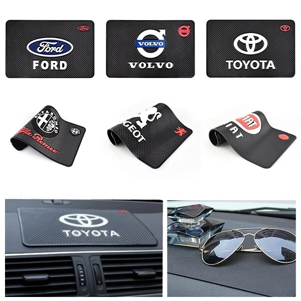 Car logo high temperature medium leather surface anti-skid mat car dashboard pad for mobile phones calculators and other smooth
Car logo high temperature medium leather surface anti-skid mat car dashboard pad for mobile phones calculators and other smooth