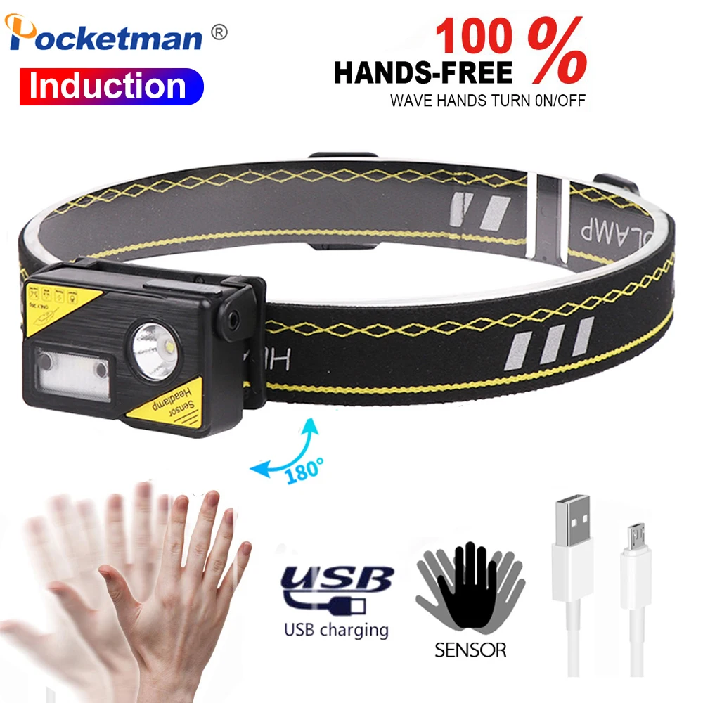 Multifunction sensor LED headlamp portable lamp T6 + COB head lamp body motion sensor headlight reflective headband warnig lamp
Multifunction sensor LED headlamp portable lamp T6 + COB head lamp body motion sensor headlight reflective headband warnig lamp